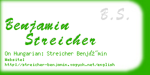 benjamin streicher business card